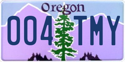OR license plate 004TMY
