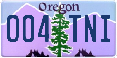 OR license plate 004TNI