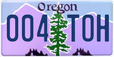 OR license plate 004TOH