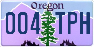 OR license plate 004TPH
