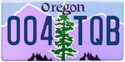 OR license plate 004TQB