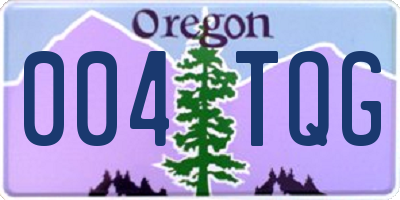 OR license plate 004TQG