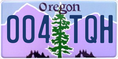 OR license plate 004TQH