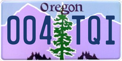 OR license plate 004TQI