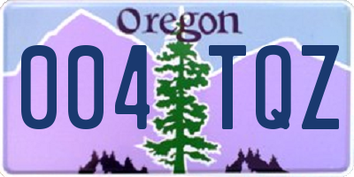 OR license plate 004TQZ