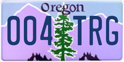 OR license plate 004TRG