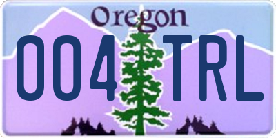 OR license plate 004TRL