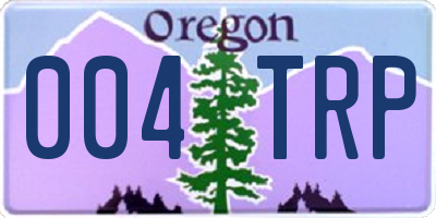 OR license plate 004TRP