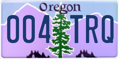 OR license plate 004TRQ