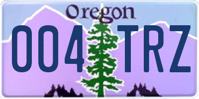 OR license plate 004TRZ