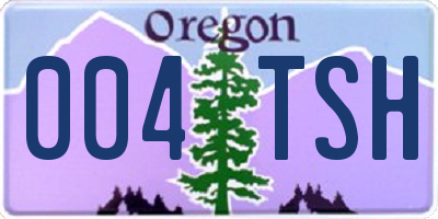 OR license plate 004TSH