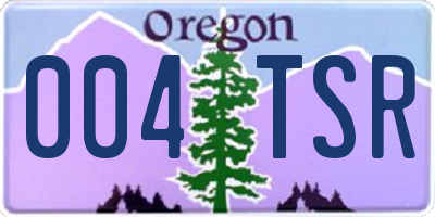 OR license plate 004TSR