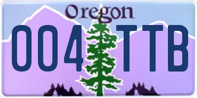 OR license plate 004TTB