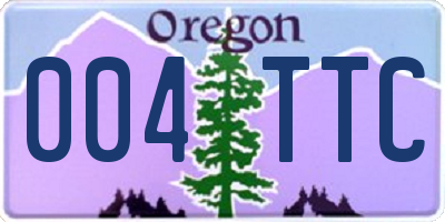 OR license plate 004TTC