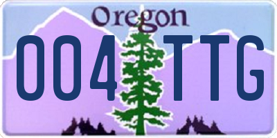 OR license plate 004TTG