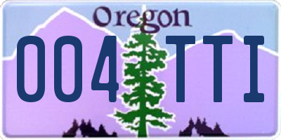 OR license plate 004TTI