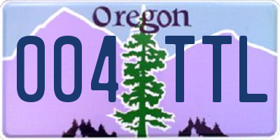 OR license plate 004TTL
