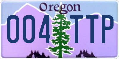 OR license plate 004TTP