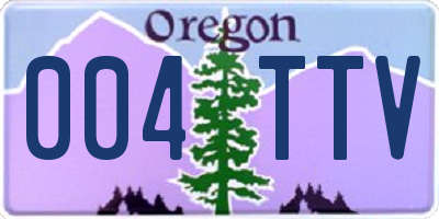 OR license plate 004TTV