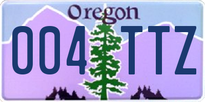 OR license plate 004TTZ