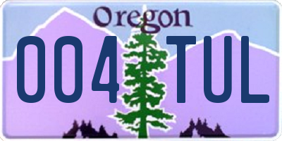 OR license plate 004TUL