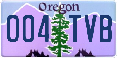 OR license plate 004TVB