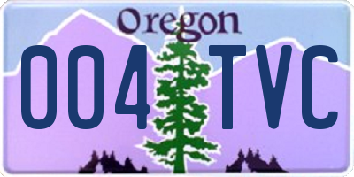 OR license plate 004TVC