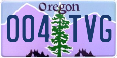 OR license plate 004TVG