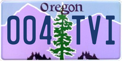 OR license plate 004TVI