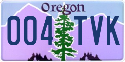 OR license plate 004TVK