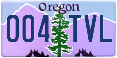 OR license plate 004TVL