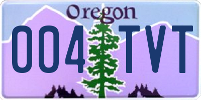 OR license plate 004TVT