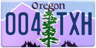 OR license plate 004TXH