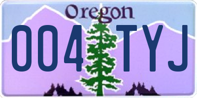 OR license plate 004TYJ