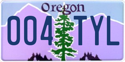 OR license plate 004TYL