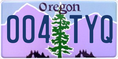 OR license plate 004TYQ