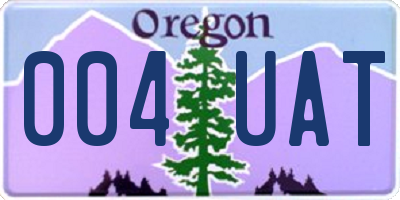 OR license plate 004UAT