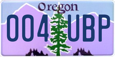 OR license plate 004UBP