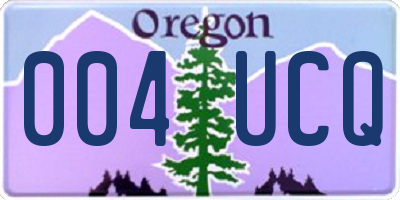 OR license plate 004UCQ