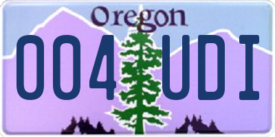 OR license plate 004UDI