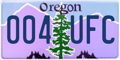 OR license plate 004UFC