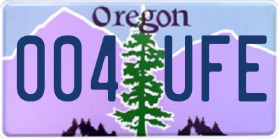 OR license plate 004UFE