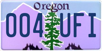 OR license plate 004UFI