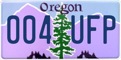 OR license plate 004UFP