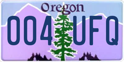 OR license plate 004UFQ