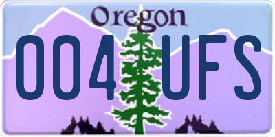OR license plate 004UFS