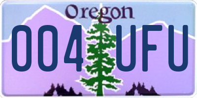 OR license plate 004UFU