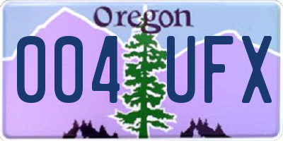 OR license plate 004UFX