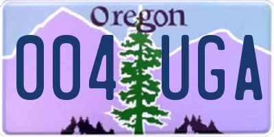 OR license plate 004UGA
