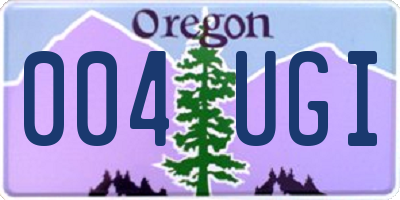 OR license plate 004UGI